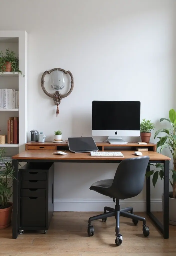 30 Office Desk Inspiration Pics That’ll Make You Redecorate Today - 25. Efficient Dual Workspaces