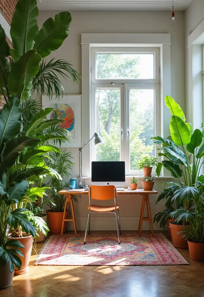 30 Office Desk Inspiration Pics That’ll Make You Redecorate Today - 5. Tropical Paradise