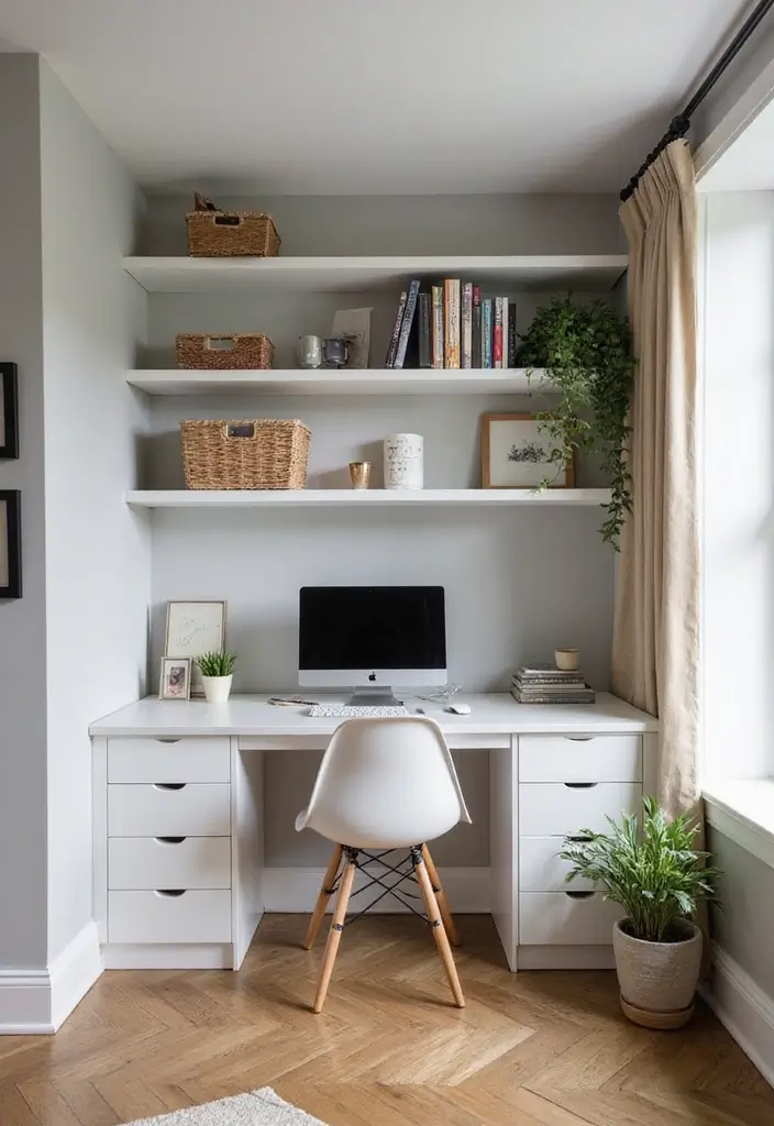 30 Office Nook in Living Room Ideas That Don’t Ruin Your Aesthetic - 27. Custom Built Furniture