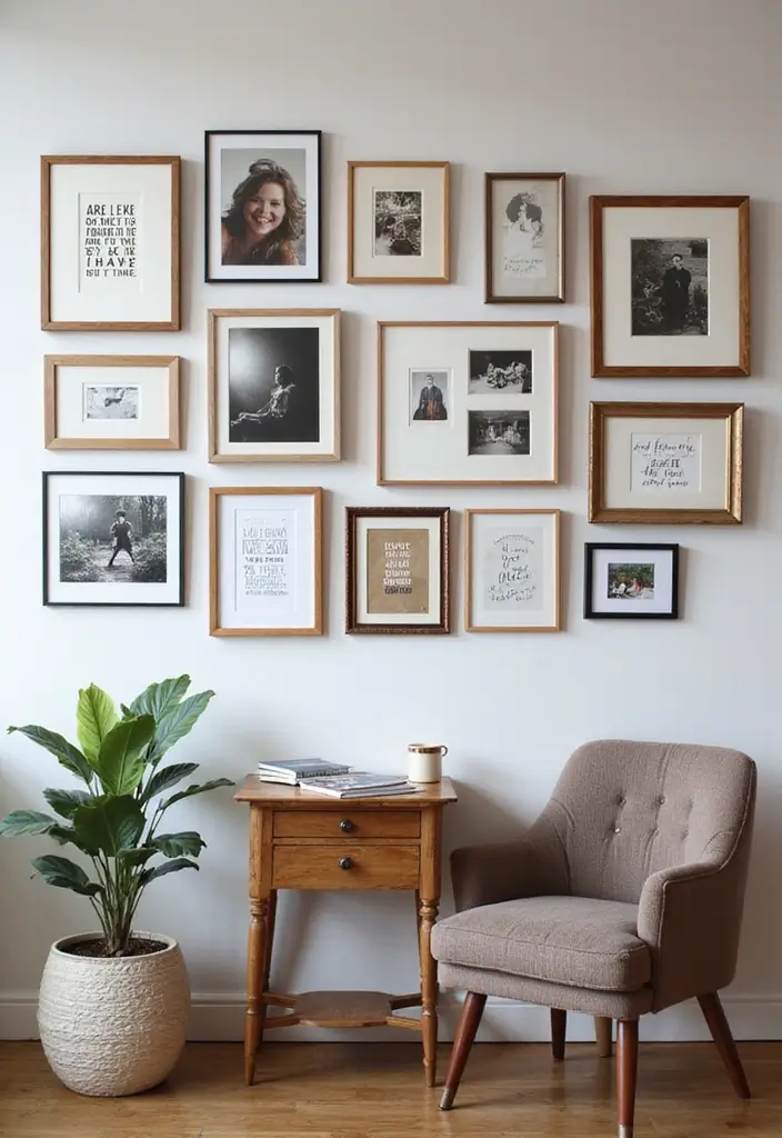 30 Office Photo Wall Ideas to Personalize Your Workspace - 3. Inspirational Quotes