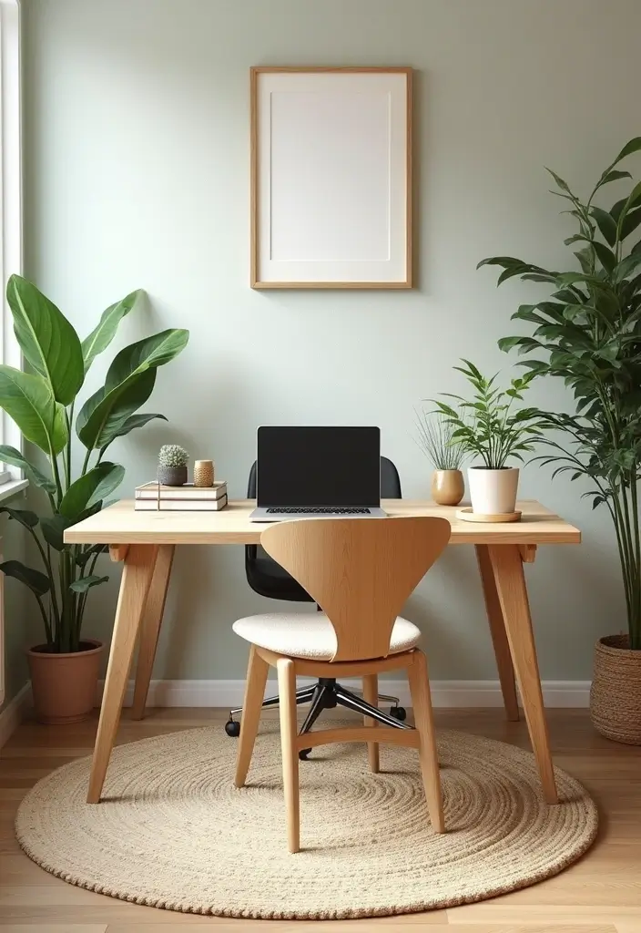 30 Office Table Design Ideas That Look Designer (But Aren’t) - 21. Eco-Friendly Desk
