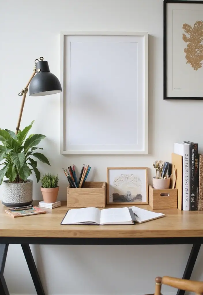 30 Office Table Design Ideas That Look Designer (But Aren’t) - 26. DIY Desk Organizer