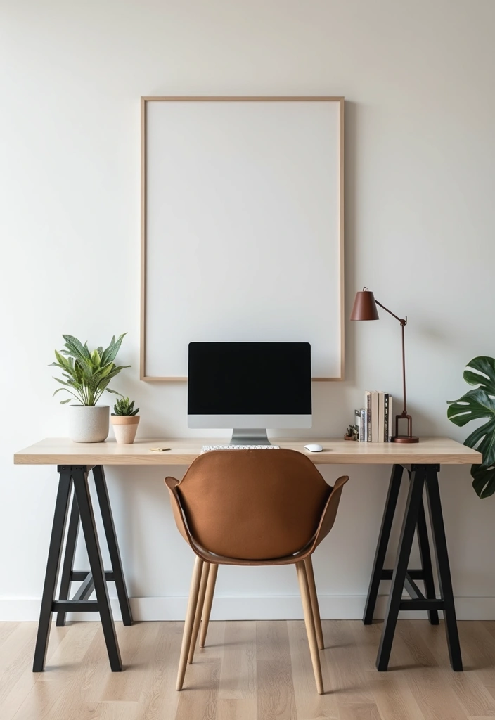 30 Office Table Design Ideas That Look Designer (But Aren’t) - 28. Sleek Compact Desk