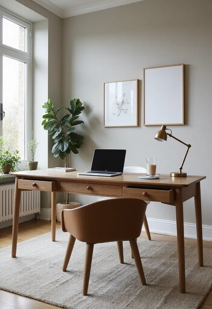 30 Office Table Design Ideas That Look Designer (But Aren’t) - 30. Curved Desk Design