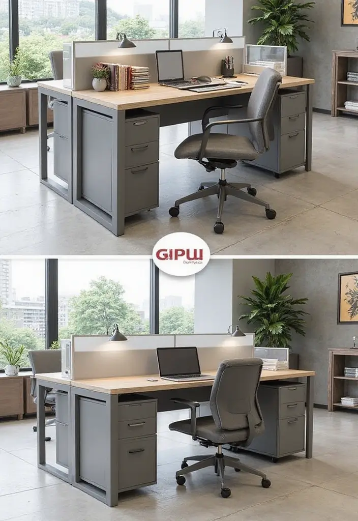 30 Office Table Design Ideas That Look Designer (But Aren’t) - 9. Customizable Modular Desk