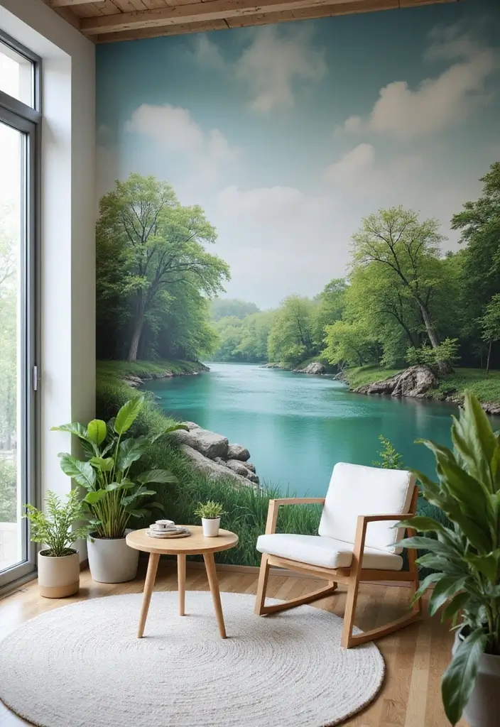 30 Office Wallpaper Ideas That Make Your Workspace Pop - 12. Nature-Inspired Murals