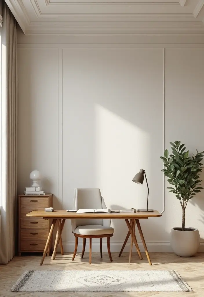 30 Office Wallpaper Ideas That Make Your Workspace Pop - 28. Simple Elegance