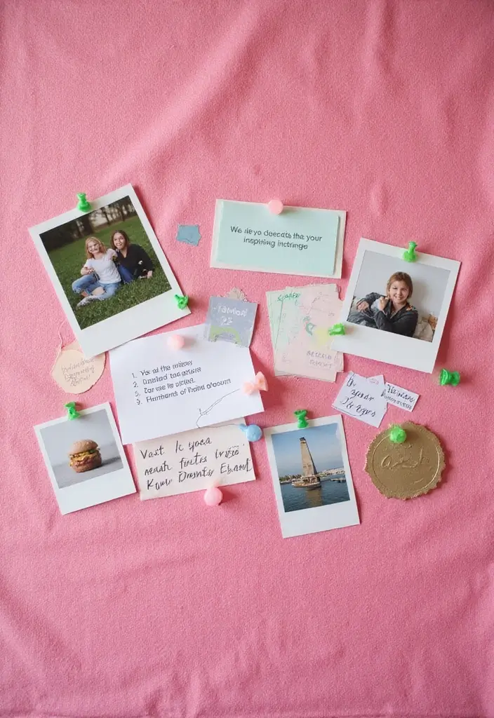30 Pink and Green Office Ideas for the Prettiest Color Combo Ever - 16. Creative Bulletin Board