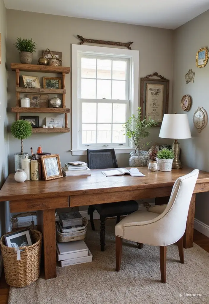 30 Rustic Home Office Ideas for Warm - 14. DIY Projects
