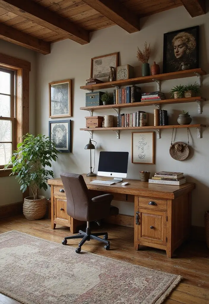 30 Rustic Home Office Ideas for Warm - 24. Multi-functional Furniture