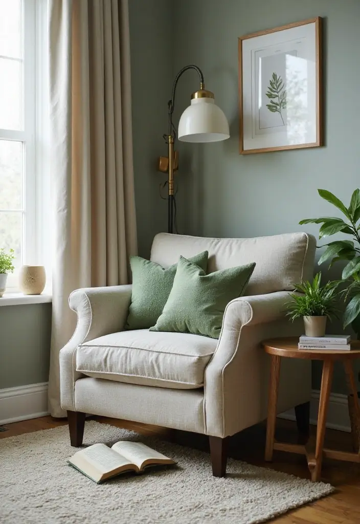 30 Sage Green Office Ideas for a Calm Aesthetic Workspace - 12. Textured Sage Green Pillows