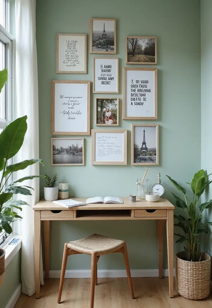 30 Sage Green Office Ideas for a Calm Aesthetic Workspace - 30. Sage Green Vision Board
