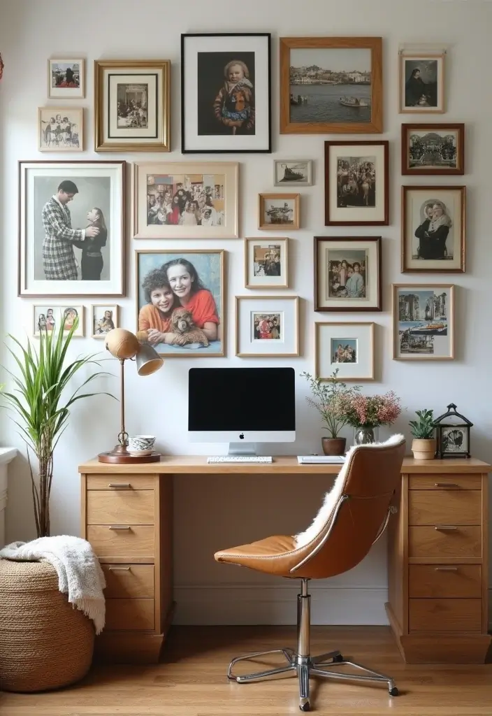 30 Shabby Chic Office Ideas with Soft Neutrals + Vintage Details - 10. Personalized Touches