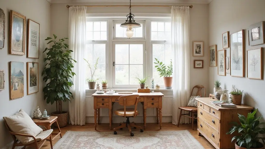 30 Shabby Chic Office Ideas with Soft Neutrals + Vintage Details