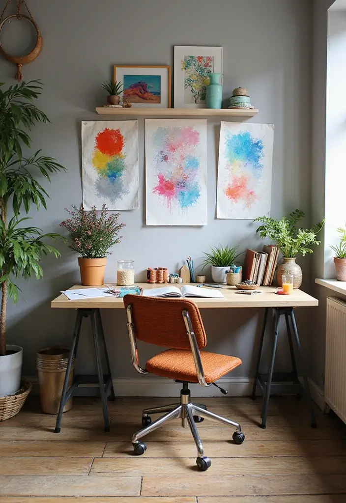 30 Shared Home Office Ideas for Couples Who Actually Get Work Done - 20. Collaborative Art Projects