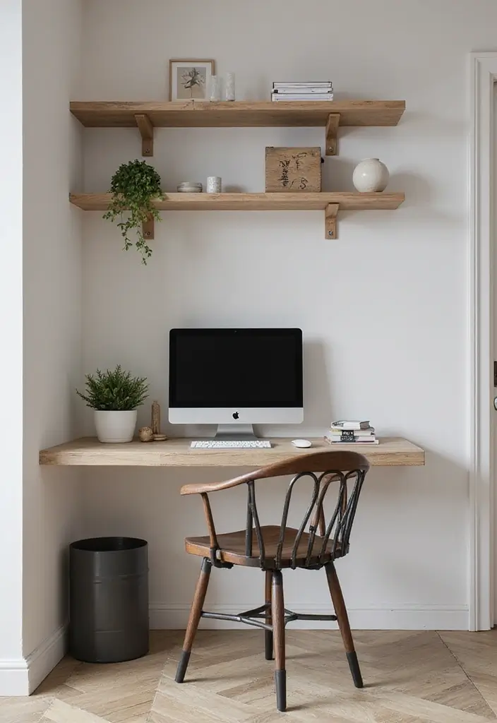30 Studio Office Ideas for Creatives Who Need Work + Storage in One - 11. Wall-Mounted Desks