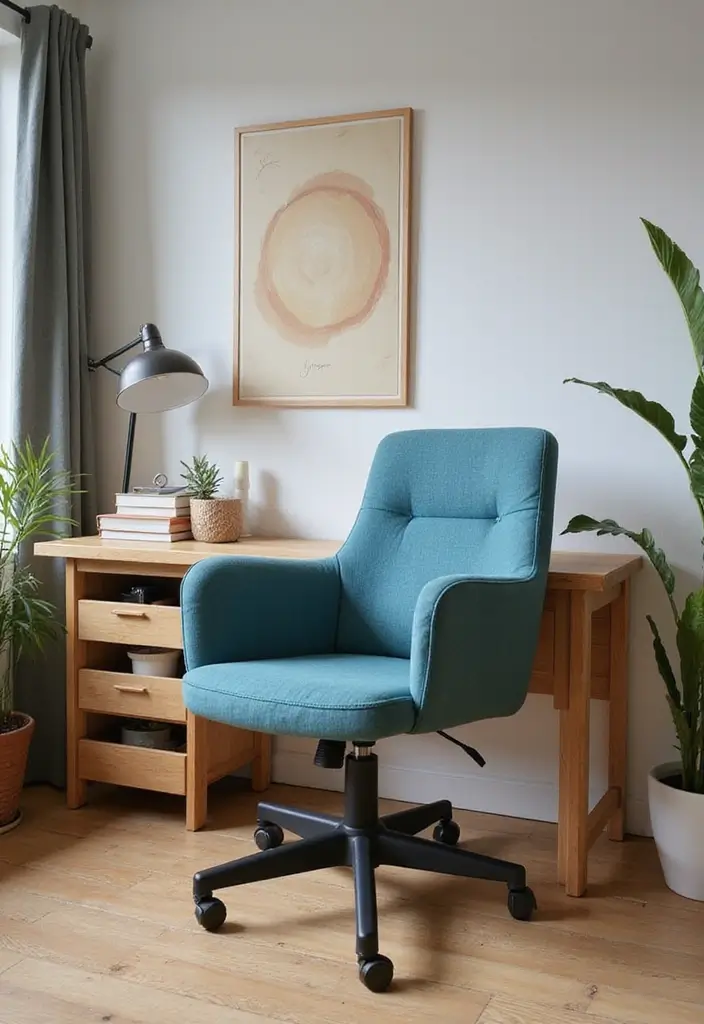 30 Studio Office Ideas for Creatives Who Need Work + Storage in One - 20. A Stylish Task Chair