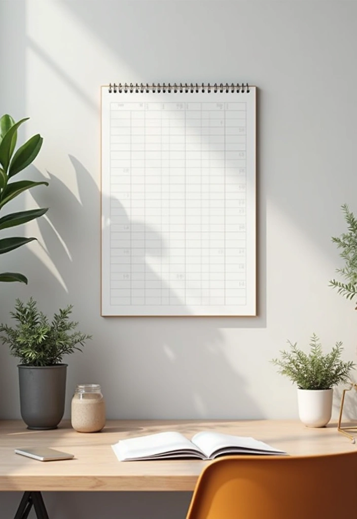 30 Studio Office Ideas for Creatives Who Need Work + Storage in One - 27. A Simple Calendar System