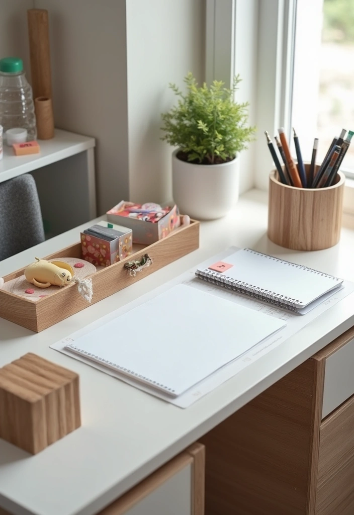 30 Studio Office Ideas for Creatives Who Need Work + Storage in One - 8. Organized Desk Accessories