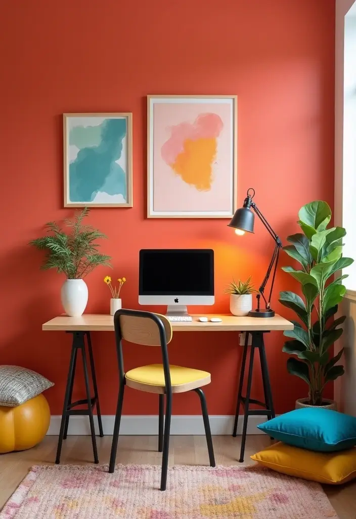 30 Studio Office Ideas for Creatives Who Need Work + Storage in One - 9. Color Your World