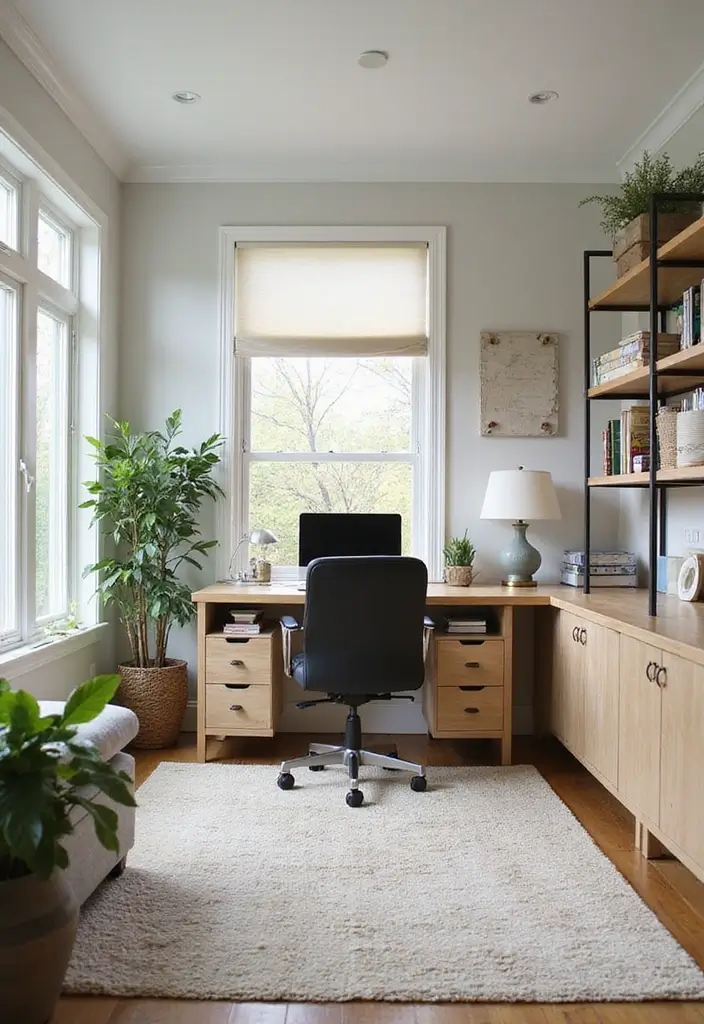 30 Sunroom Office Setups That Feel Like a Mini Vacation - 18. Organized and Functional