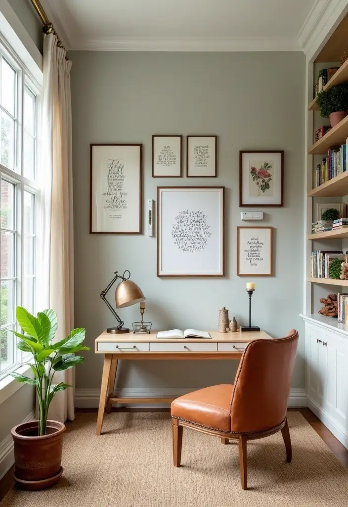 30 Sunroom Office Setups That Feel Like a Mini Vacation - 25. Wall of Inspiration
