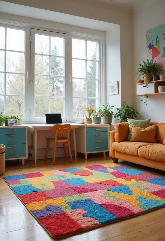30 Toca Boca Office Ideas You Need to Try in Your Build - 13. Playful Rugs