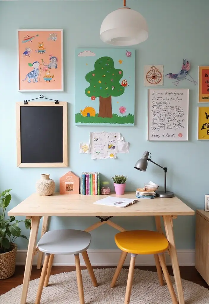 30 Toca Boca Office Ideas You Need to Try in Your Build - 3. Creative Wall Art