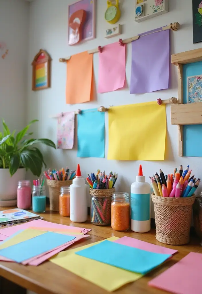 30 Toca Boca Office Ideas You Need to Try in Your Build - 7. DIY Craft Station