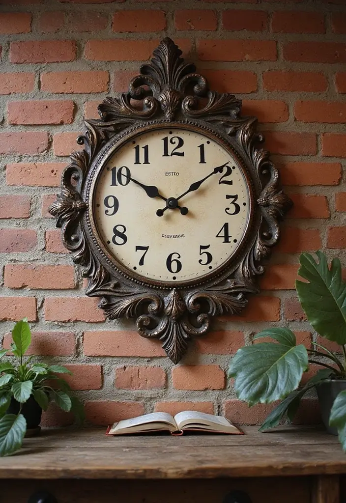 30 Vintage Office Ideas with Antique: Embrace Library-Core Vibes - 14. Unique Vintage Wall Clocks