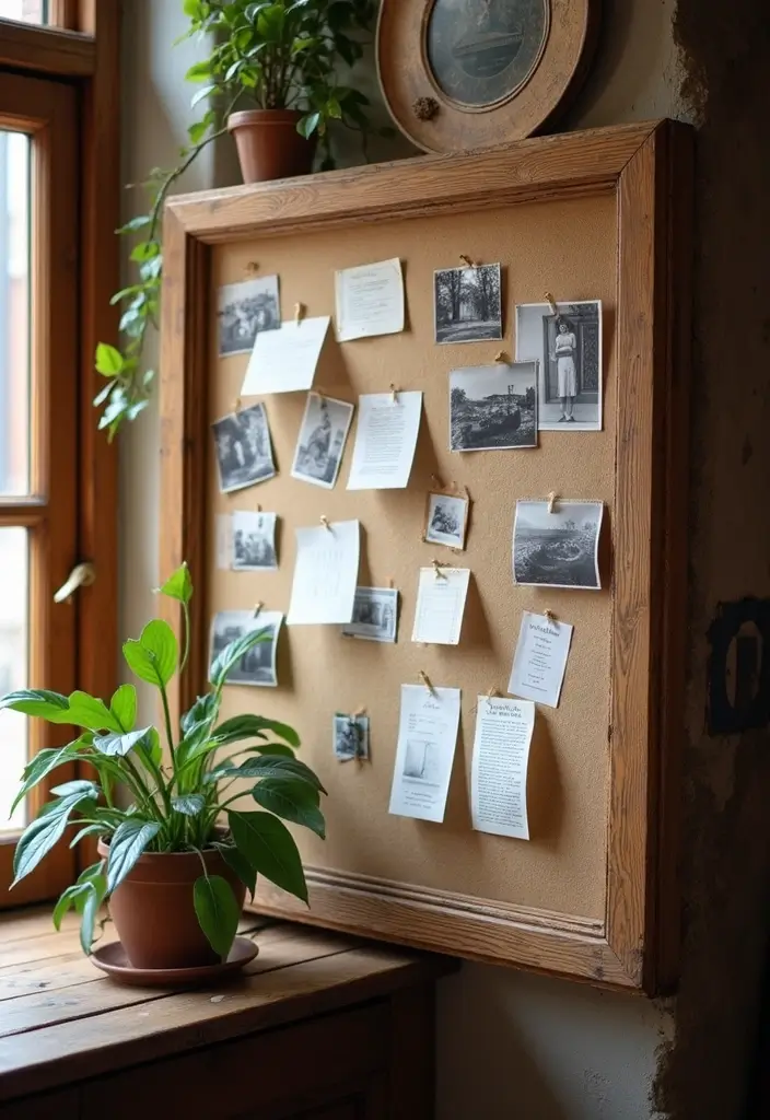 30 Vintage Office Ideas with Antique: Embrace Library-Core Vibes - 23. Old Fashioned Bulletin Boards