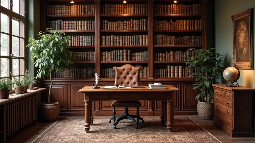 30 Vintage Office Ideas with Antique: Embrace Library-Core Vibes