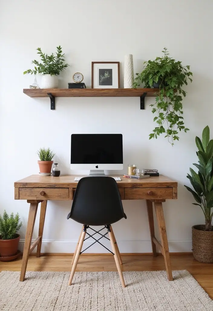 30 Wall Design Ideas for Your Office That Don’t Feel Boring - 13. Floating Desks and Wall-mounted Workspaces