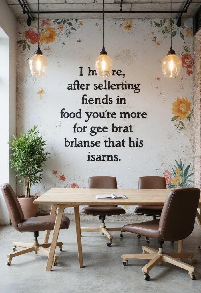 30 Wall Design Ideas for Your Office That Don’t Feel Boring - 18. Inspiring Quote Murals