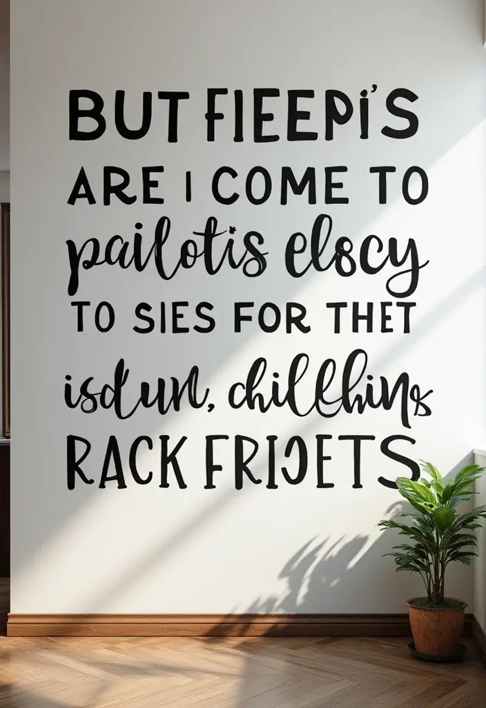30 Wall Design Ideas for Your Office That Don’t Feel Boring - 29. Text-Based Art