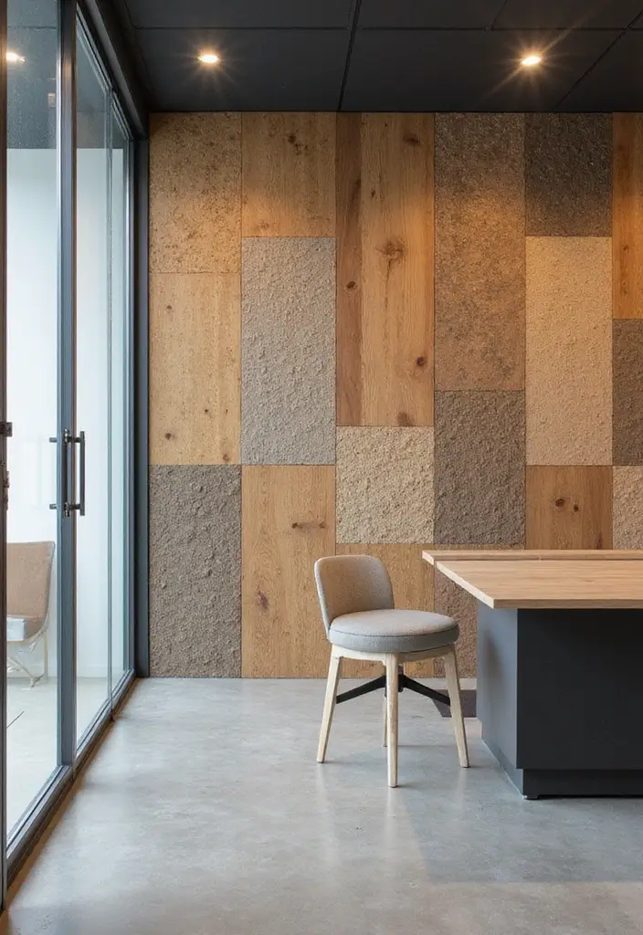 30 Wall Design Ideas for Your Office That Don’t Feel Boring - 9. Textured Wall Panels