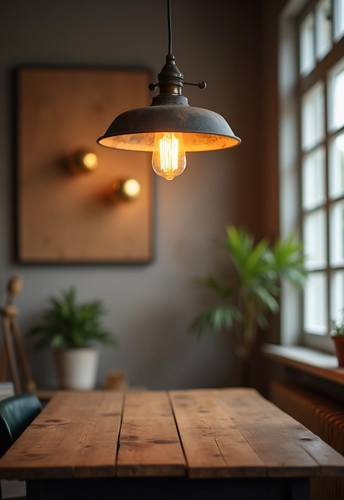 30 Western Office Decor Ideas with Cowboy Boots - 10. Rustic Lighting Fixtures