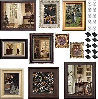 10 Pack Vintage Picture Frames for Wall or Tabletop Display Ornate Vinta...