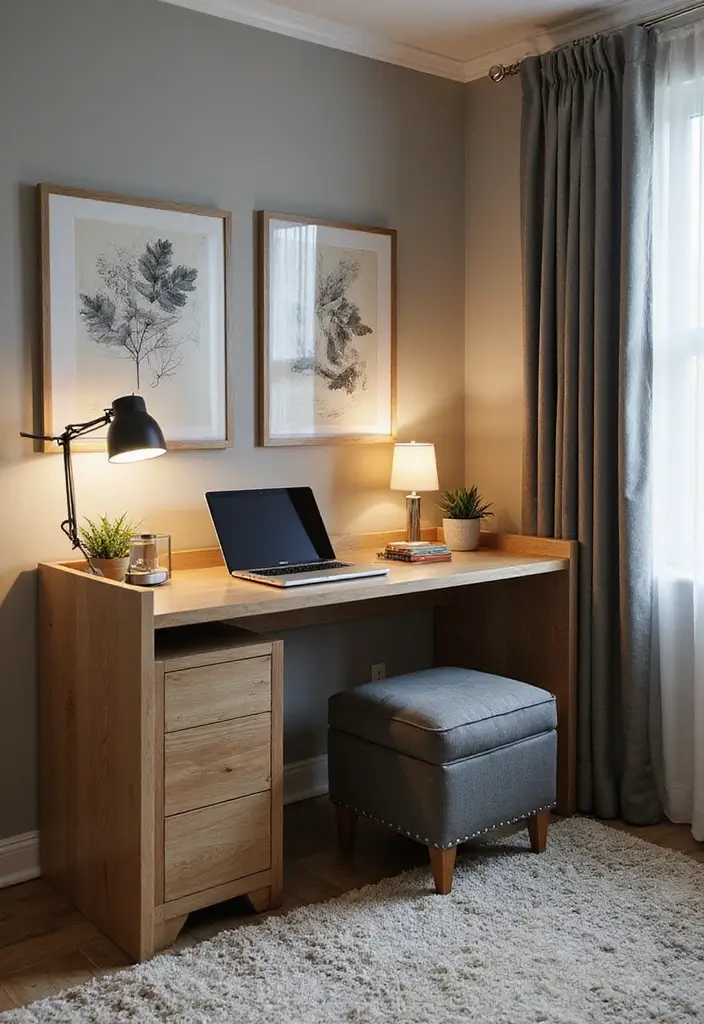 15 Man Cave Office Ideas for the Ultimate Escape - 4. Multi-Functional Furniture for a Smart Setup 1