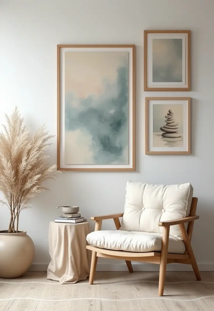 15 Therapy Office Decor Ideas That Feel Calming - 3. Calming Wall Art 1