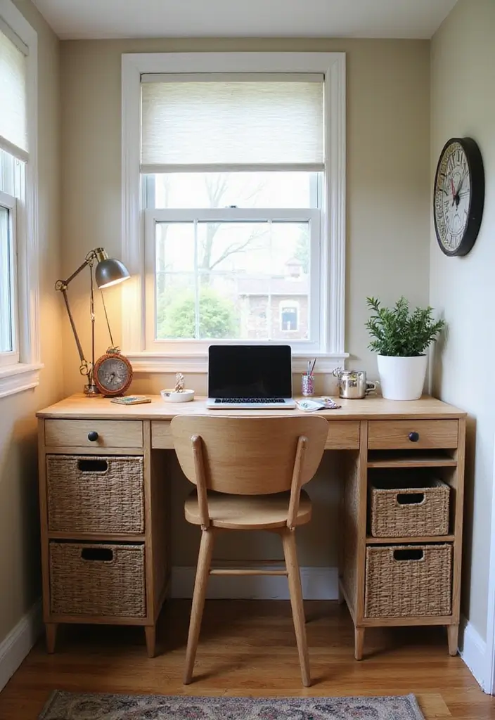 15 Tiny Home Office Ideas That Maximize Small Spaces - 10. Repurposed Materials 1