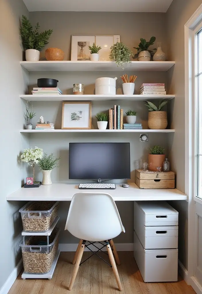 15 Tiny Home Office Ideas That Maximize Small Spaces - 7. Compact Office Supplies 1