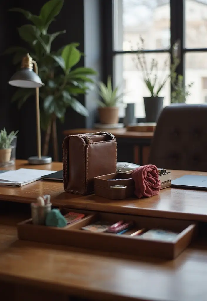 18 Masculine Home Office Ideas That Look Bold - 10. Stylish Office Accessories 1