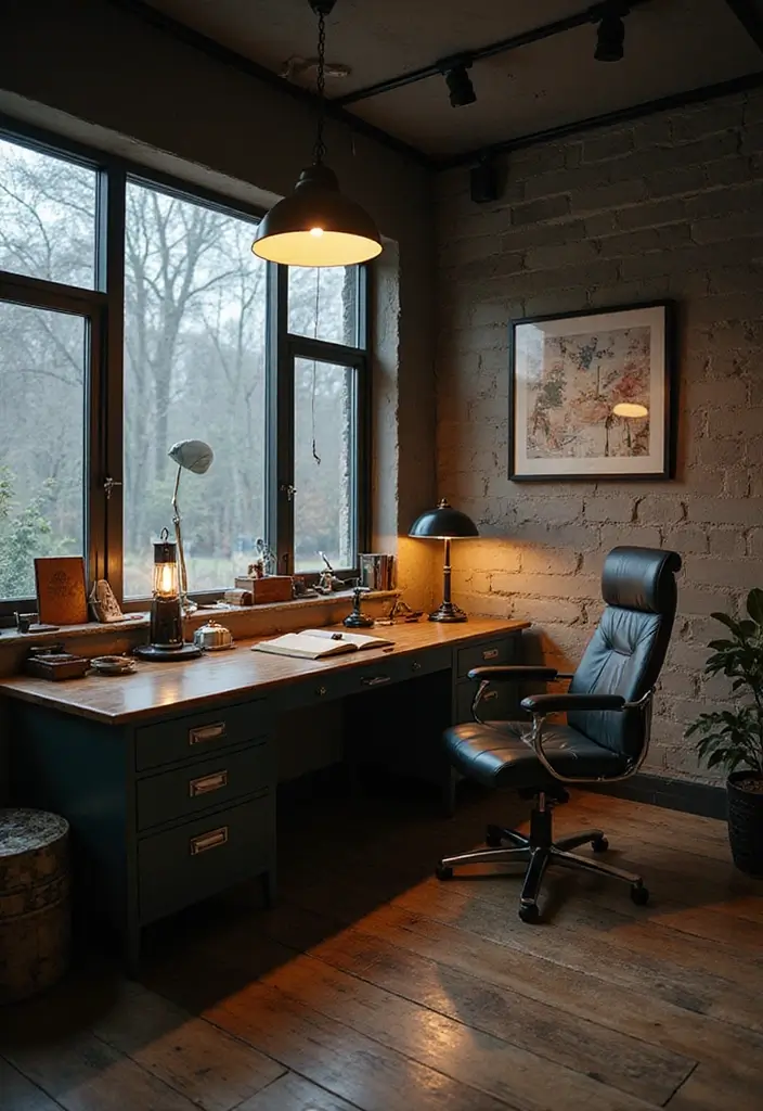 18 Masculine Home Office Ideas That Look Bold - 18. Retro Futurism 1