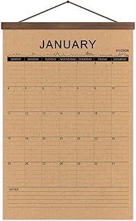 2026 Rustic Style Retro Calendar Planner Wall Desk Kraft Paper Monthly J...