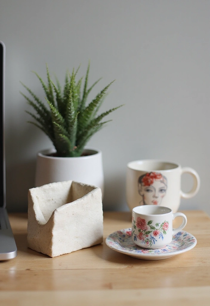 30+ Office Desk Decor Ideas That Spark Creativity - 5. Artistic Desk Accessories 1