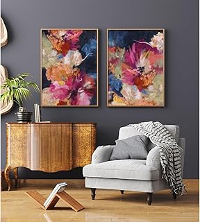 Colorful Abstract Wall Art Decor Modern Flower Canvas Wall Art Abstract ...