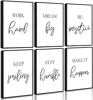Drsoum Motivational Wall Decor Inspirational Office Wall Art Framed Quot...
