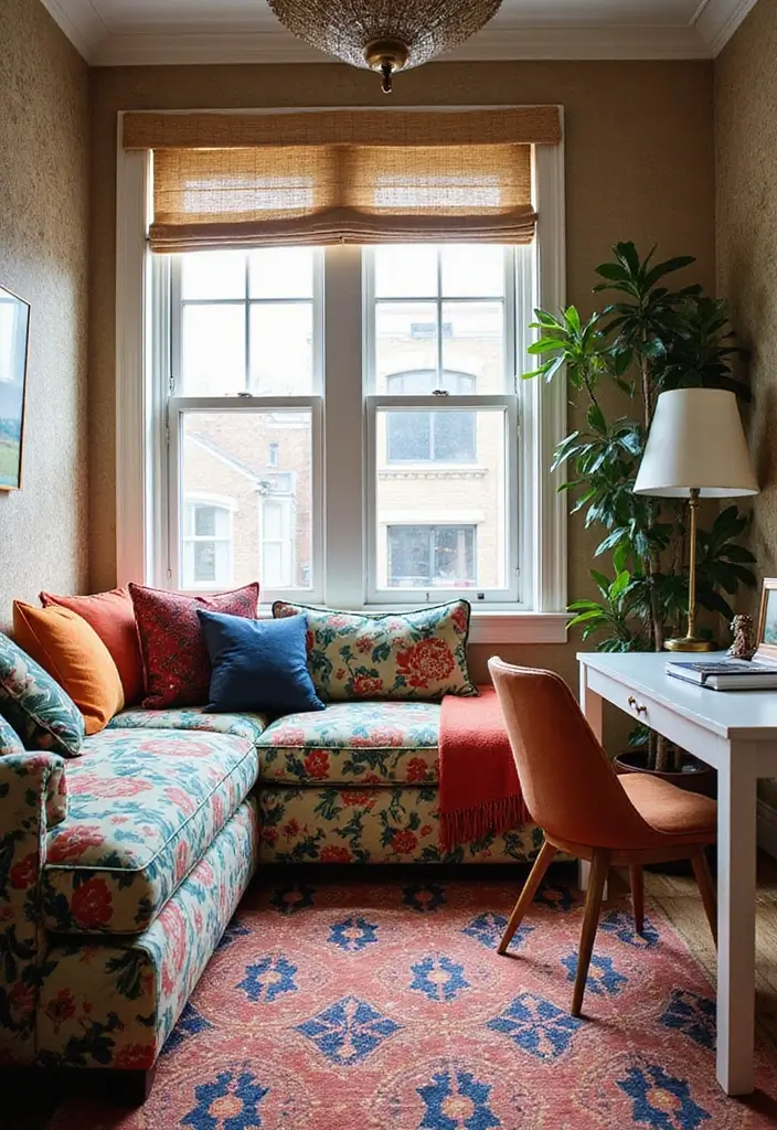 10 Home Offices with Daybeds That Double as Guest Rooms - 9. Bold Patterns and Textures 1