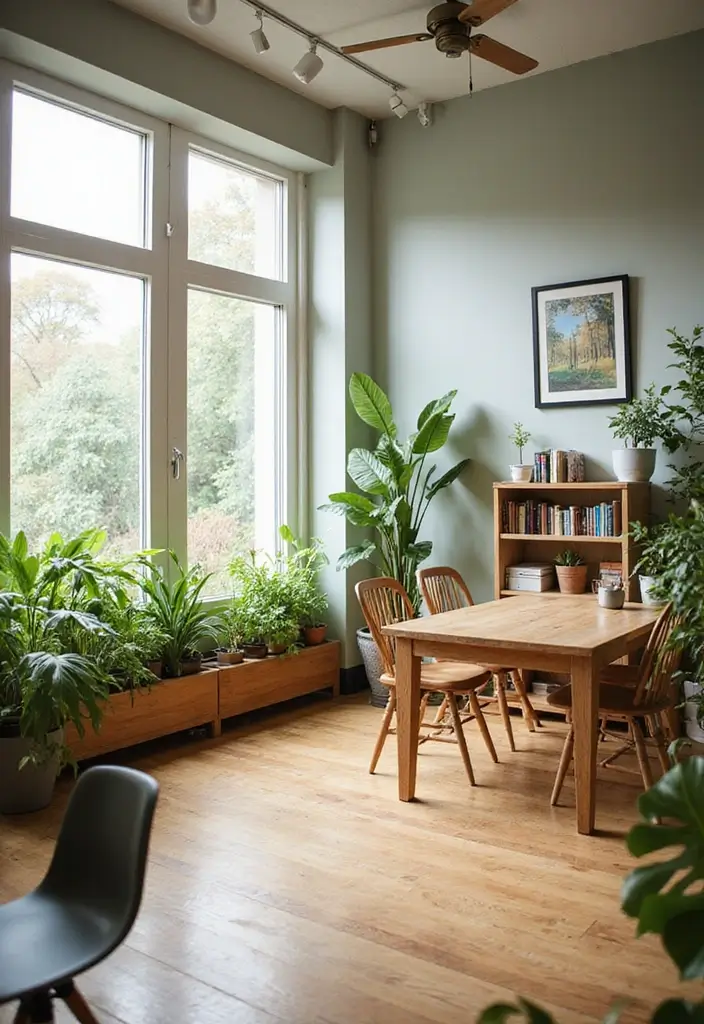 10 Office + Playroom Combo Ideas That Really Work - 5. Nature-Inspired Elements 1